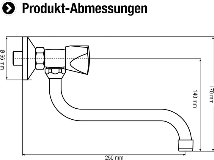 Cornat Spültisch-Zweigriffarmatur "Lisa" - Hochwertiger Messingkörper - verchromt - Schwenkbarer Aus