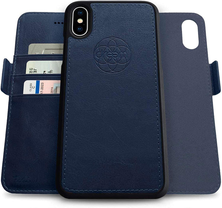 Dreem Fibonacci 2in1 Handyhülle Flipcase für iPhone X/Xs | Magnetisches iPhone Case | TPU Etui Leder
