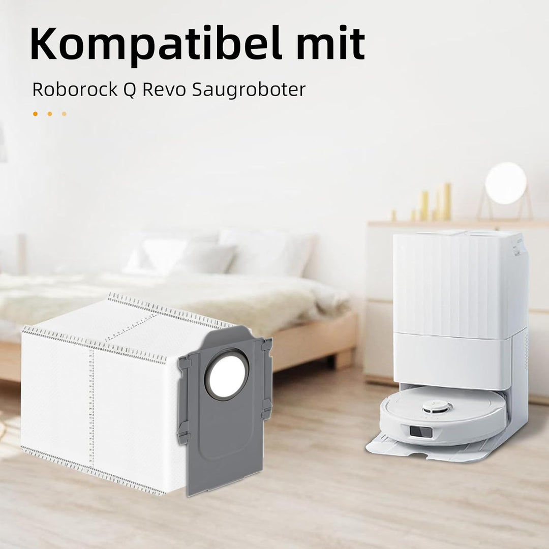 12 Stück Staubbeutel Zubehör für Roborock S8 MaxV Ultra/Q Revo/Qrevo Pro/Qrevo MaxV Saugroboter, 2,7