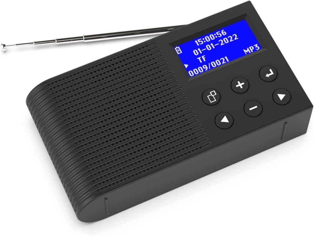 YaakinComp K3 Tragbares Radio, DAB/DAB+ Digital, FM-Radio, Bluetooth, MP3-Player, wiederaufladbarer