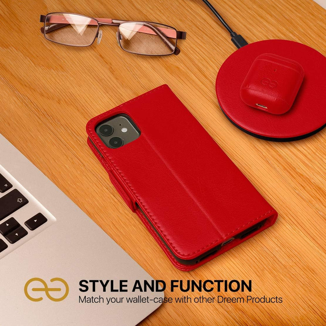 Dreem Fibonacci 2in1 Handyhülle Flipcase für iPhone XR | Magnetisches iPhone Case | TPU Etui Lederhü