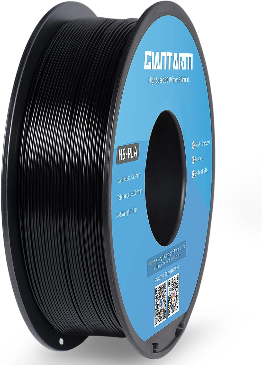 GIANTARM HS-PLA Filament 1,75 mm, PLA-Filament für Hochgeschwindigkeits-3D-Druck, schnelle Aushärtun