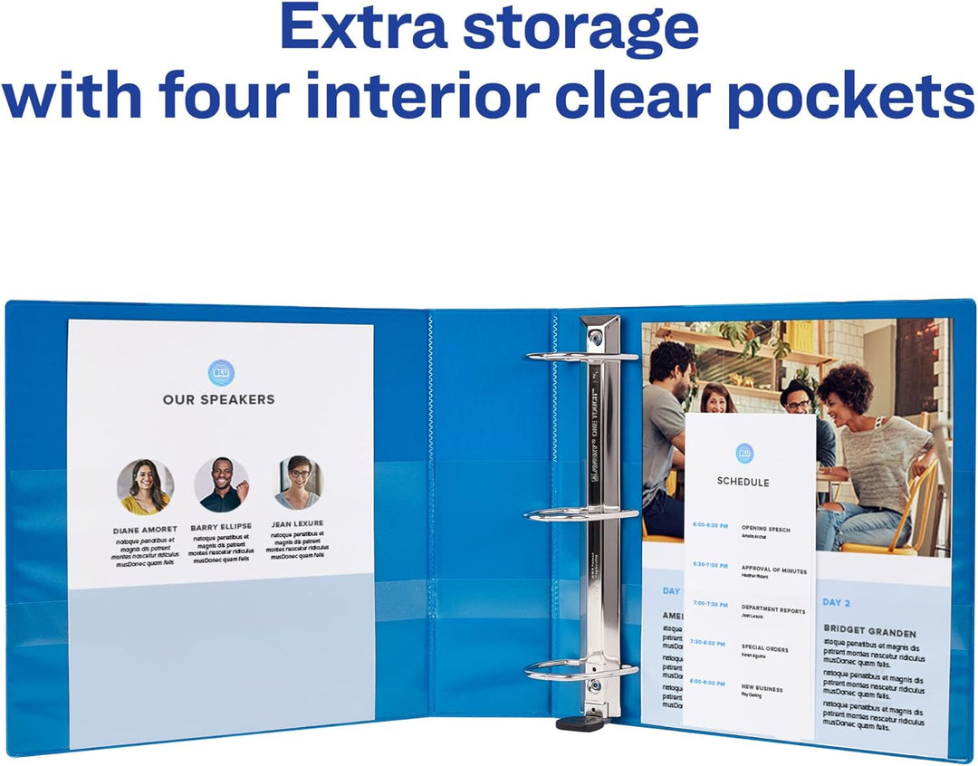 Avery Heavy-Duty View 3-Ringbuch, 7,6 cm One Touch EZD Ringe, 1 pazifisches blaues Ordner (79811) Pa