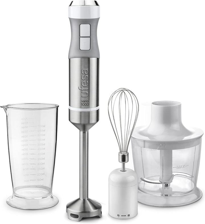 Ufesa Stabmixer BP4582 Vario 1000 Max, Leistung 1000 W, 20 Geschwindigkeiten + Turbo, 2 Klingen, erg