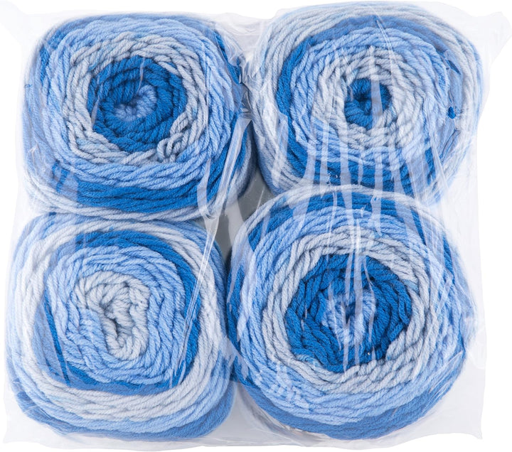 Gründl Lolly, Vorteilspack 4 Knäuel à 150 g Handstrickgarn, 100% Polyacryl, Ice Pop, 24 x 24 x 10 cm