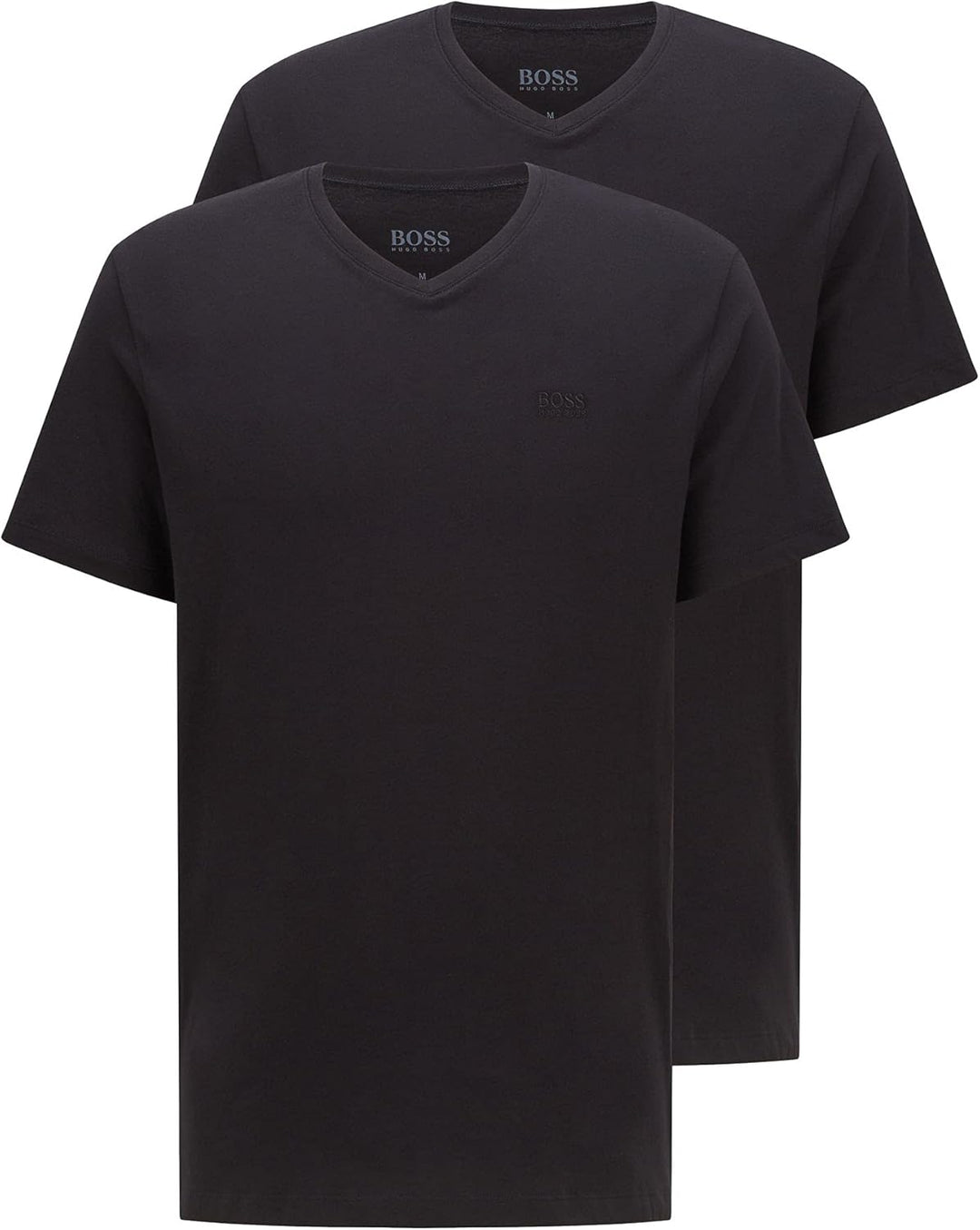 BOSS Herren Business Kurzarm Shirt T-Shirt 2P CO 2er Pack, S Black1