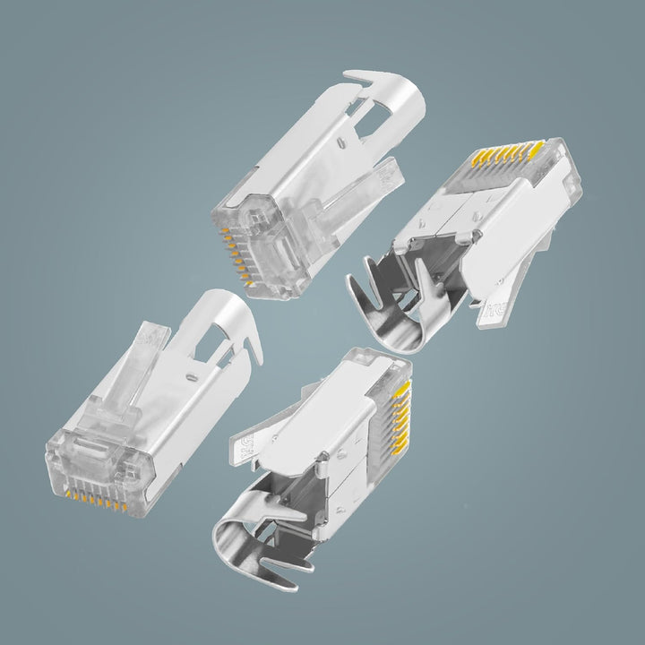 BIGtec RJ45 Stecker Netzwerkstecker 50 Stück Hirose TM11 blau Hochgeschwindigkeits Verbindung für Fa