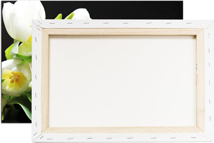 deyoli Tulpen Sweet Home Format: 80x60 als Leinwand, Motiv fertig gerahmt auf Echtholzrahmen, Hochwe