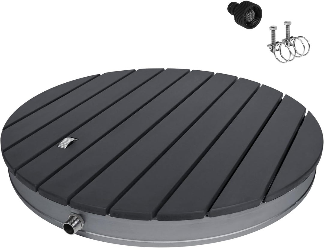 AufuN Gartendusche Aussendusche aus WPC/Aluminium, Mobile Bodendusche Campingdusche mit rutschfeste