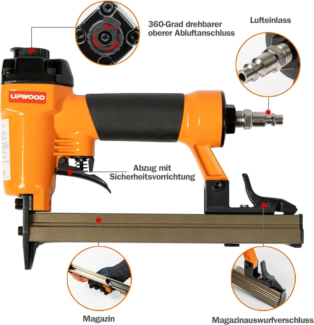 UPWOOD 7116 Pneumatischer Heftgerät, 22 Gauge, 3/8 Zoll Krone, 1/4 Zoll bis 5/8 Zoll Länge, luftbetr