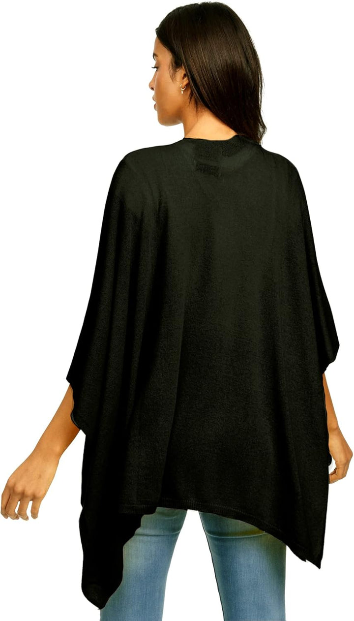 Damen Poncho,Schal Pullover, Lange Strickjacke, Strickpullover, Mantel,XXL Umhängetuch,Tunika für So
