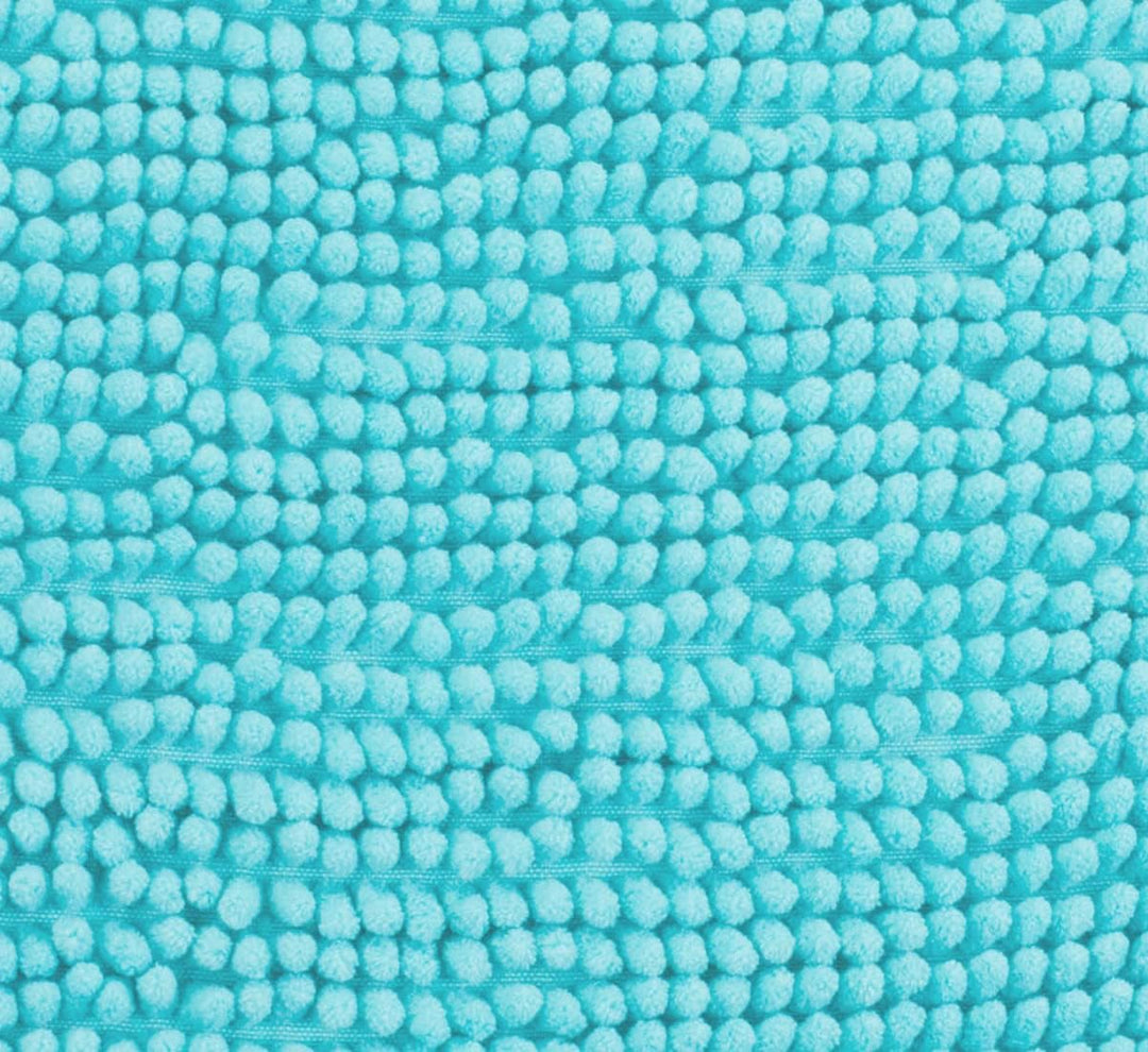 Brandsseller Moderne Chenille Badmatte Duschmatte Badeteppich im Shaggy Style (50x80 cm, Aqua) 50x80