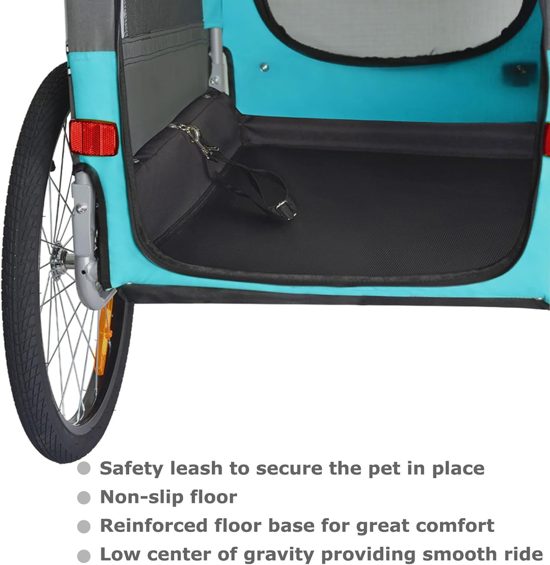 Tiggo VS Pets M Hundeanhänger Fahrradanhänger für Hunde Hundefahrradanhänger 80201 BLAU, BLAU