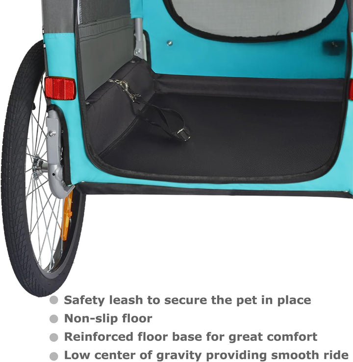 Tiggo VS Pets M Hundeanhänger Fahrradanhänger für Hunde Hundefahrradanhänger 80201 BLAU, BLAU