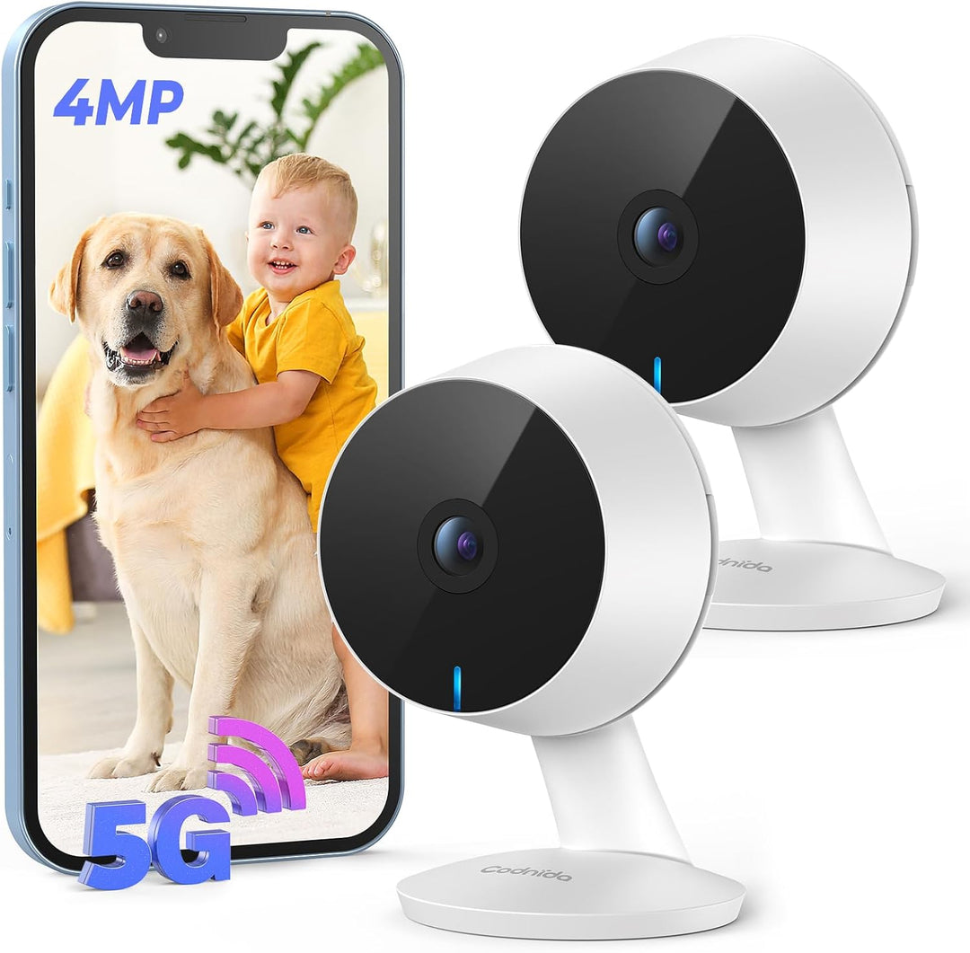 Codnida 2Pcs Überwachungskamera Innen WLAN IP Kamera Überwachung Kamera für Baby/Haustier Mit Bewegu
