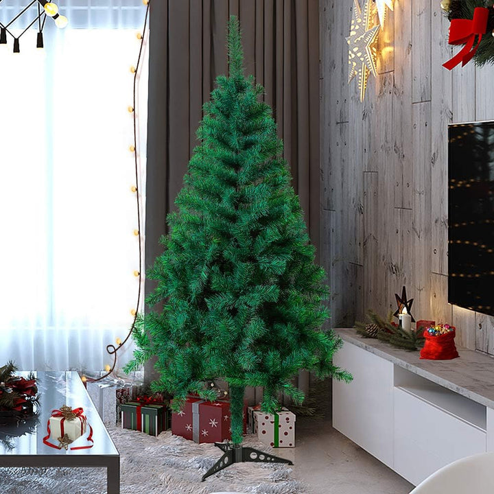 LZQ Weihnachtsbaum künstlich PVC Christbaum schwer entflammbarer Tannenbaum mit Schnellaufbau Klapps
