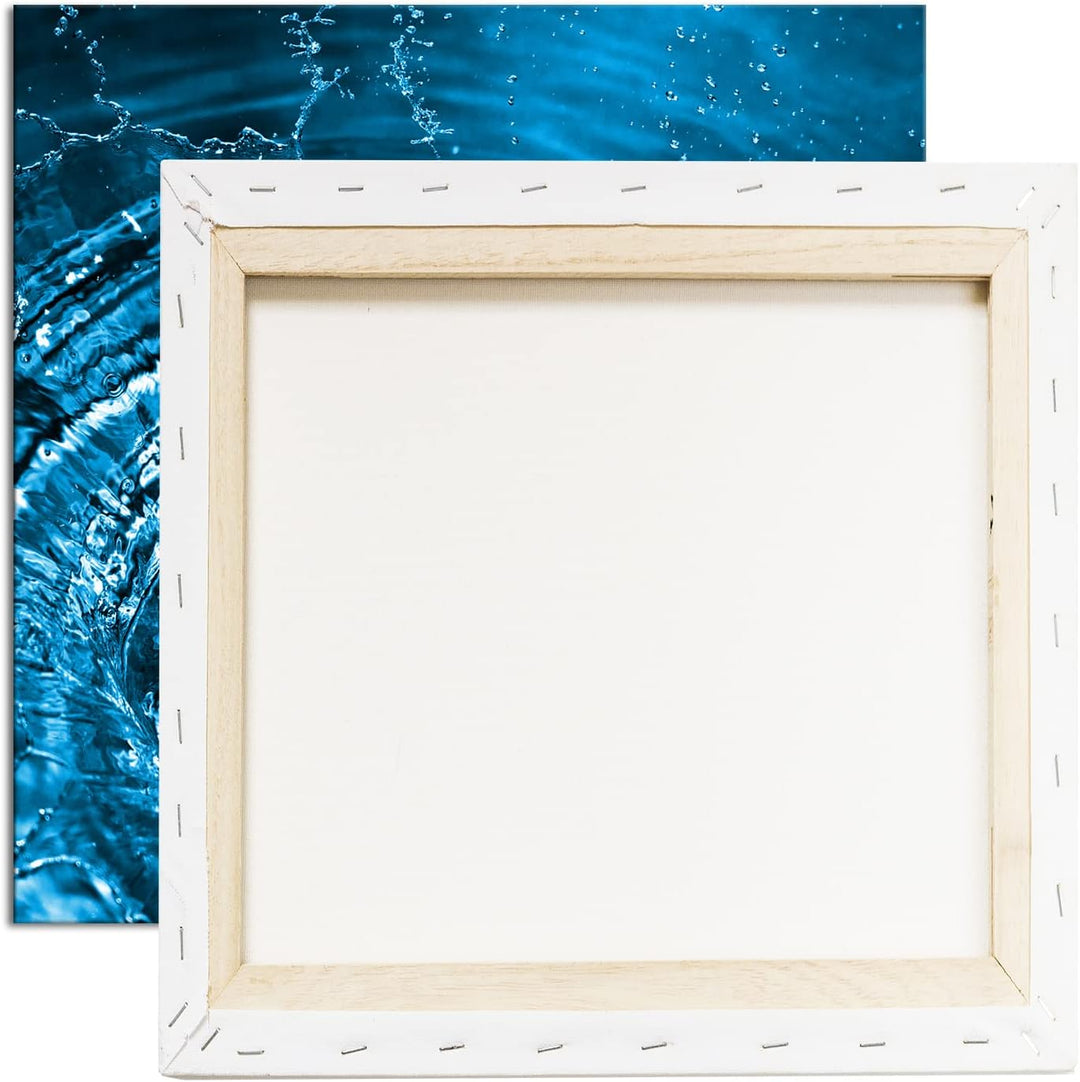 deyoli Orange fällt ins Wasser Format: 70x70 Effekt: Monocrome Blau als Leinwandbild, Motiv fertig g