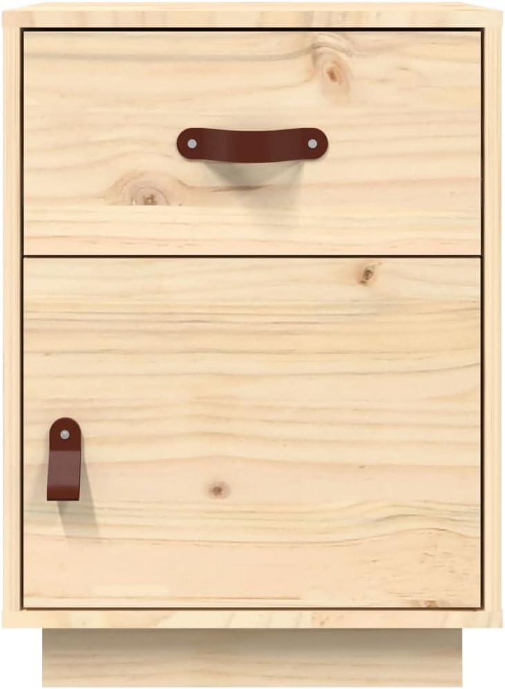 FIRBNUS Bedside Table Nachtkonsole Beistelltisch mit Stauraum Night Stand Nachttisch 40x34x55 cm Mas