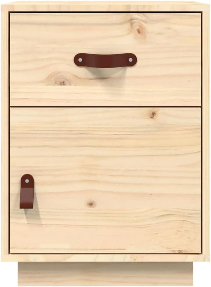 FIRBNUS Bedside Table Nachtkonsole Beistelltisch mit Stauraum Night Stand Nachttisch 40x34x55 cm Mas