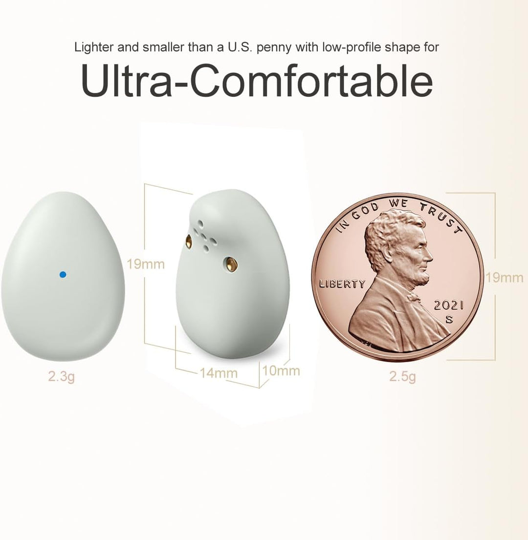 eleror Kabellose Mini-Bluetooth-Ohrhörer, klein/leicht/dünn, für Schlaf/Arbeit/Fitness/Laufen/Drive,