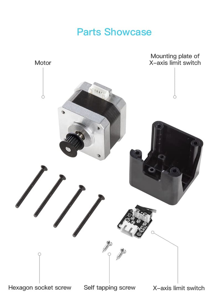 Ender 3 V2 X Achse Schrittmotor-Kit mit Endschalter kompatibel mit Ender 3, Ender 3 pro, Ender 3 Max