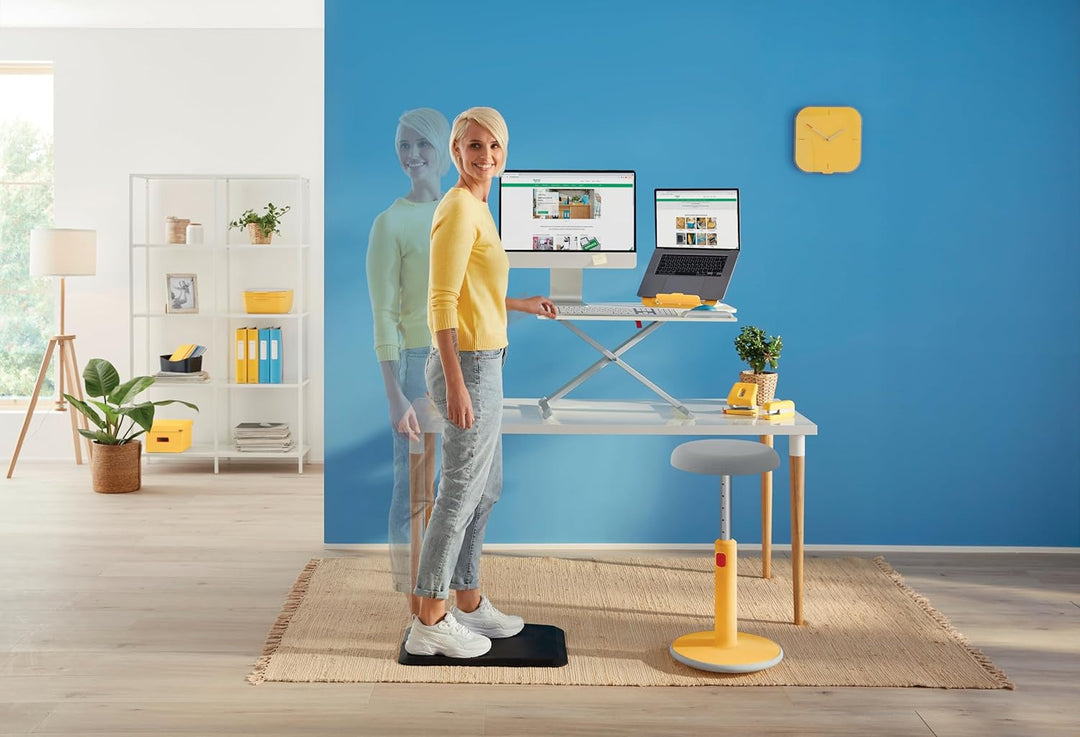 Leitz Anti-Ermüdungsmatte, gepolsterte Bodenmatte, reduziert Ermüdung, Bein- & Fussschmerzen, kompak