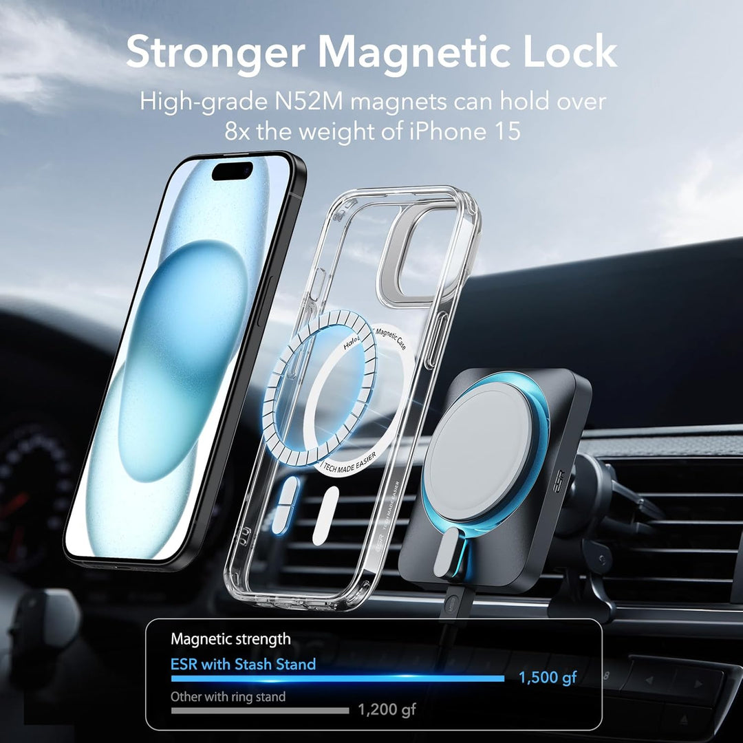 ESR für iPhone 15 Hülle Kompatibel mit MagSafe, Zertifizierte Militärschutz Handyhülle iPhone 15 Cas