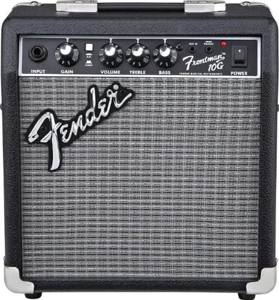 Fender Frontman 10G Combo Gitarrenverstärker & Professional Series Instrumentenkabel – 10 ft / 3 m G