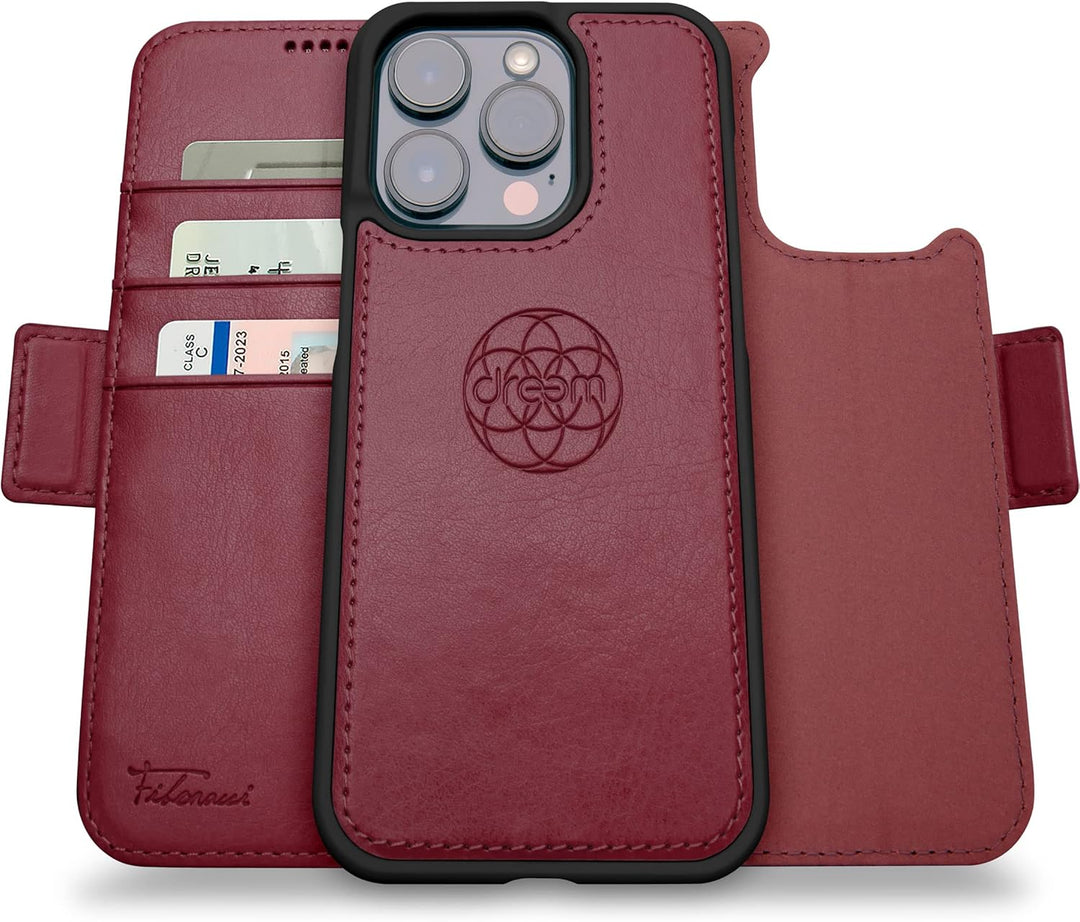 Dreem Fibonacci iPhone 14 Pro Max Brieftaschen-Etui / 2-in-1 stossfestes Etui und abnehmbares Folio