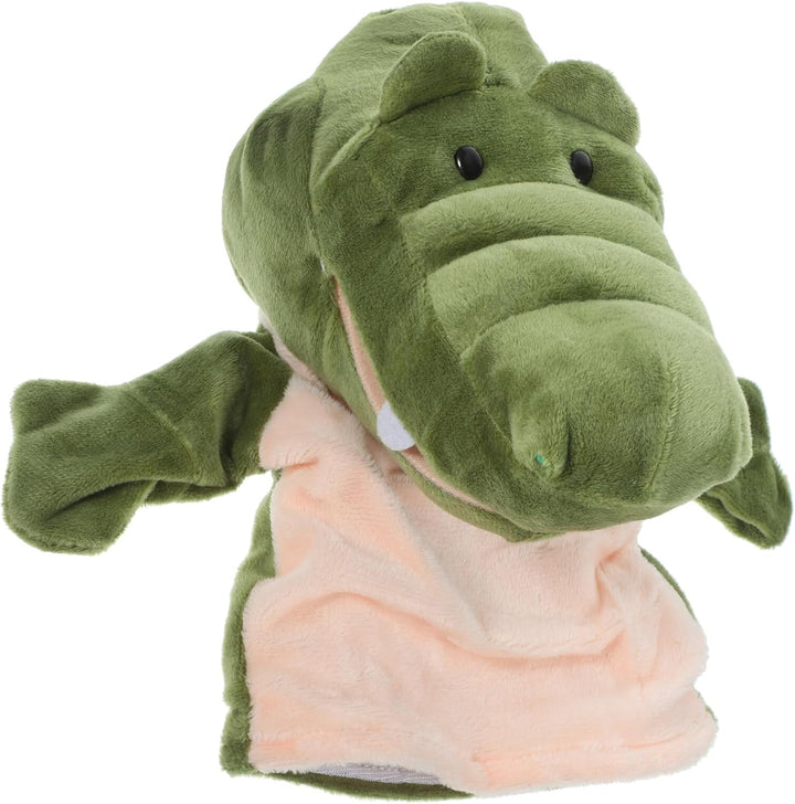 Alipis Krokodil-Handpuppen Ausgestopfte Krokodil-Handschuhe Geschichtenerzählpuppe Plüsch-Drachen Os