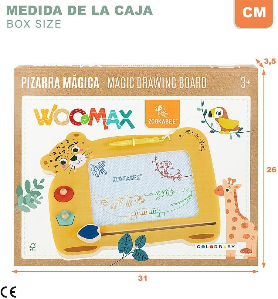 WOOMAX 47586 Magnetische Tafel aus Holz