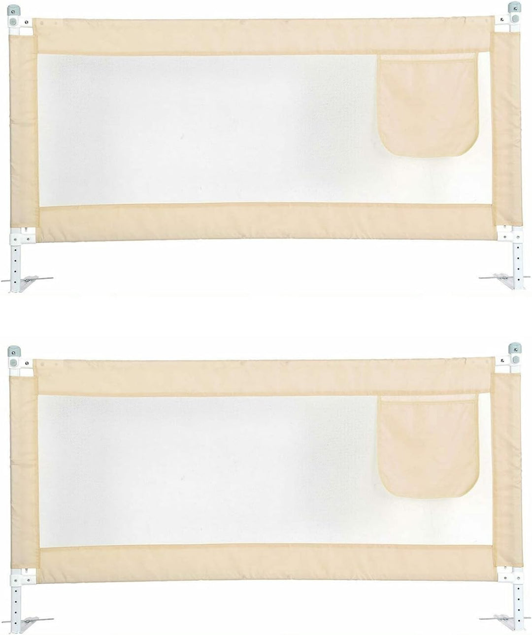 Trintion 2PCS Bettgitter 200x80cm Portable Bed Rail Höhenverstellbar Bettgitter Rausfallschutz Rausf