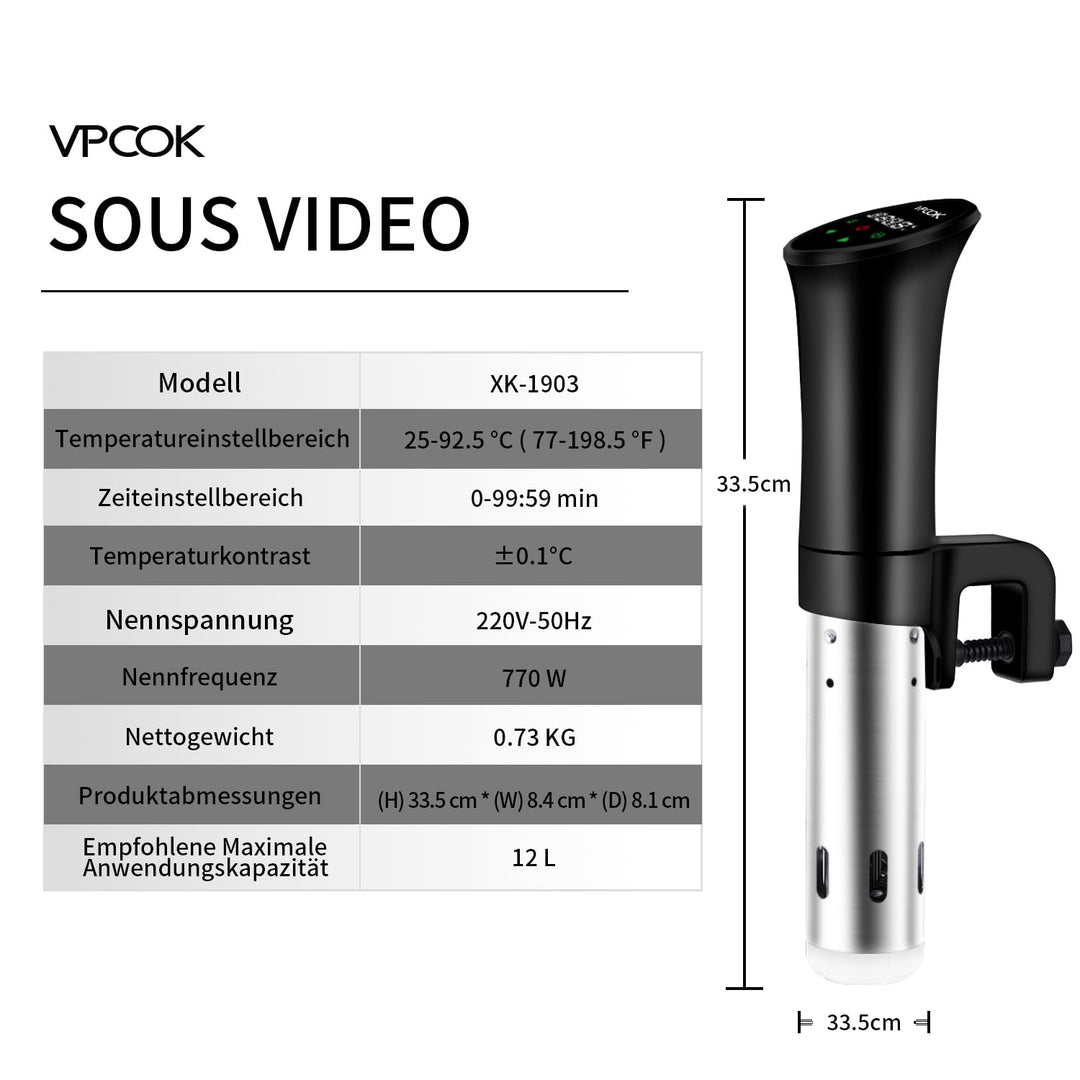 Sous vide Sous-vide Garer, Präzisionskochtopf Immersion Zirkulator, 3D Leistungsstarke leise Wasserz