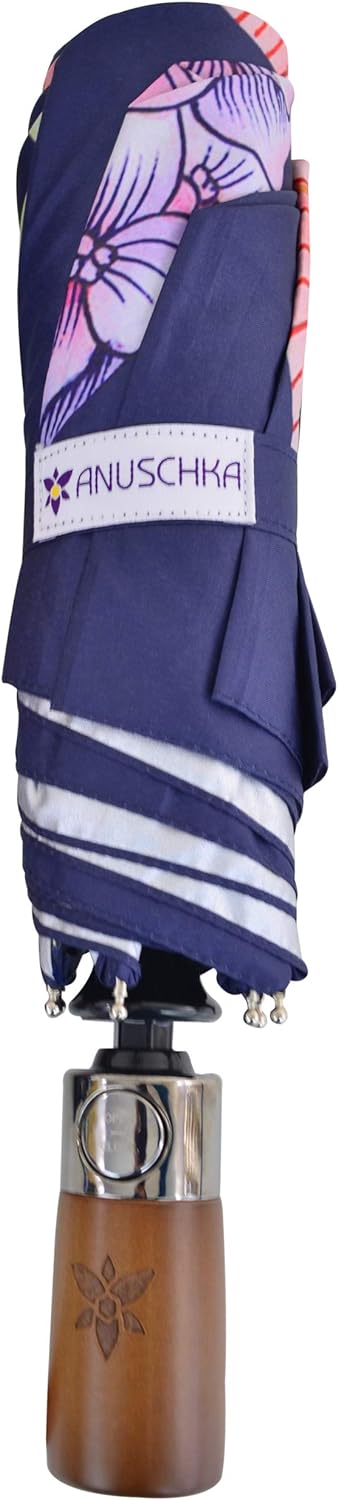 Anuschka Regenschirm, automatisches Öffnen/Schliessen, UPF 50+, maximaler Sonnenschutz, wasserdicht,