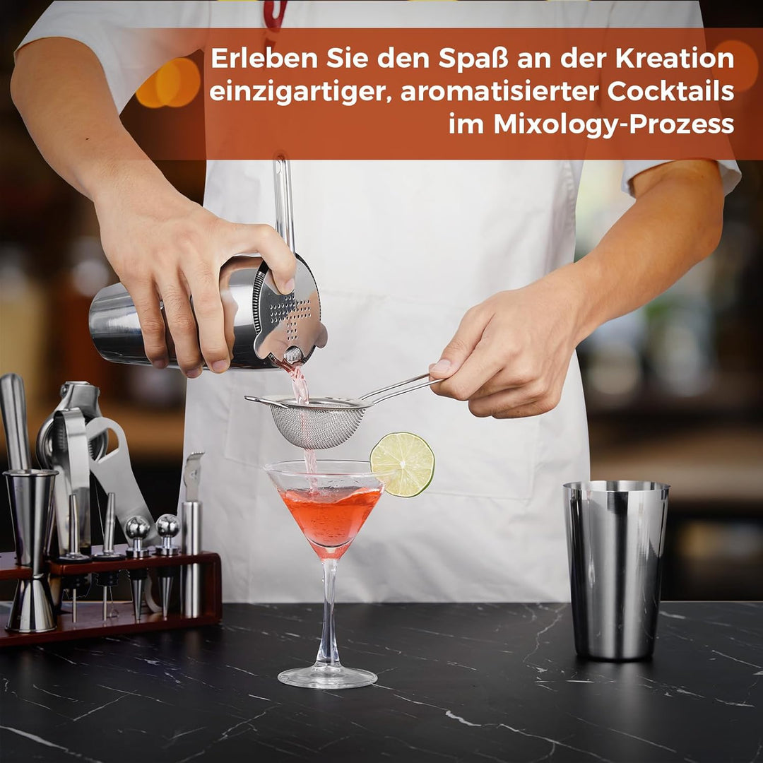Sosayet Cocktail Set - 825ml Boston Shaker Geschenkset - Premium Cocktail Shaker Set aus Edelstahl m