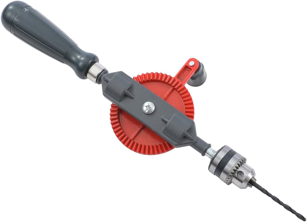 KATSU Handbohrmaschine, 1/4" (0,6-6mm) Kapazität Präzisionsfutter Doppelritzel Manuelle Bohrmaschine