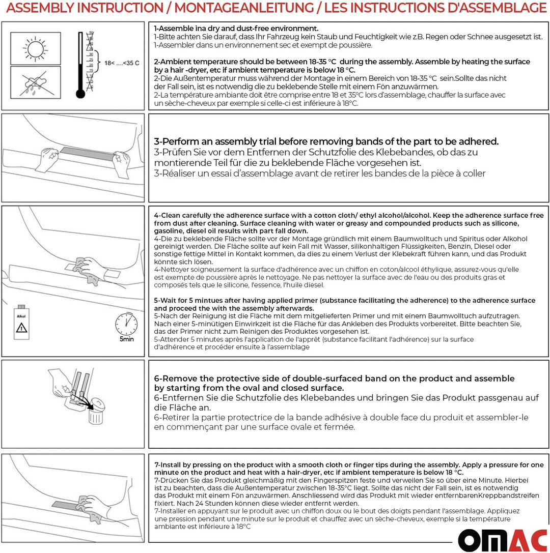 Ladekantenschutz Einstiegleisten Set kompatibel mit VW Tiguan II & Allspace 2016-2023 Chrom