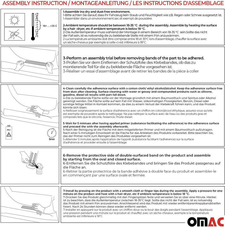 Ladekantenschutz Einstiegleisten Set kompatibel mit VW Tiguan II & Allspace 2016-2023 Chrom