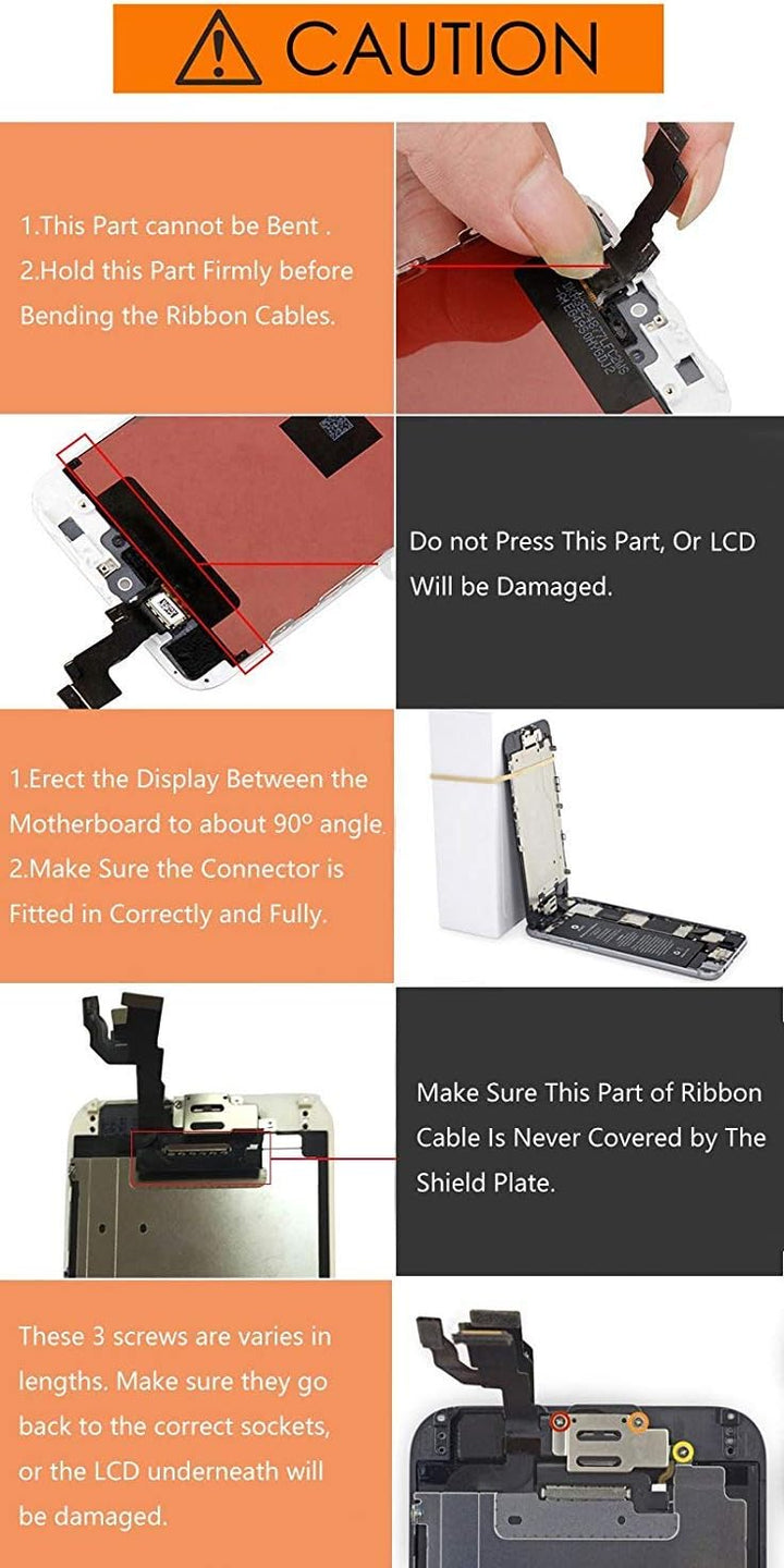 LL TRADER Display für iPhone 6 Bildschirm Ersatz Touch-Digitizer mit Reparaturwerkzeug Kits 6G LCD,