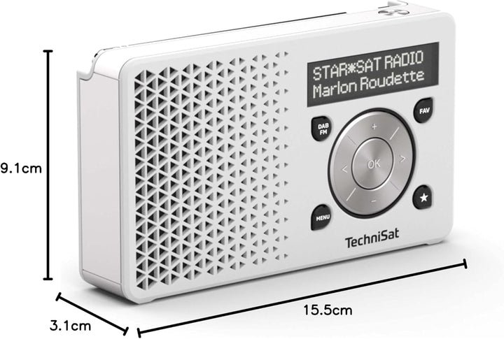 TechniSat DIGITRADIO 1 – tragbares DAB+ Radio mit Akku (DAB, UKW, Lautsprecher, Kopfhöreranschluss,