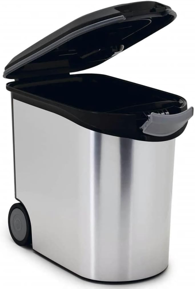 Curver Futter-Container 12kg I 35L, schwarz/Silber, 49,3 x 27,8 x 42,5 cm Single, Single