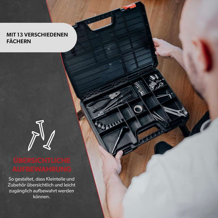 siwitec Multi-Funktions-Klapptritt mit Aufbewahrungsbox bis zu 150 kg belastbar, 2 in 1 tragbarer Kl