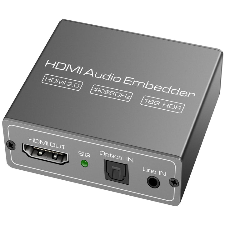 HDMI Audio Embedder Inserter Digital Analog Audio + DVI zu HDMI Unterstützung TOSLINK Optical 3.5mm