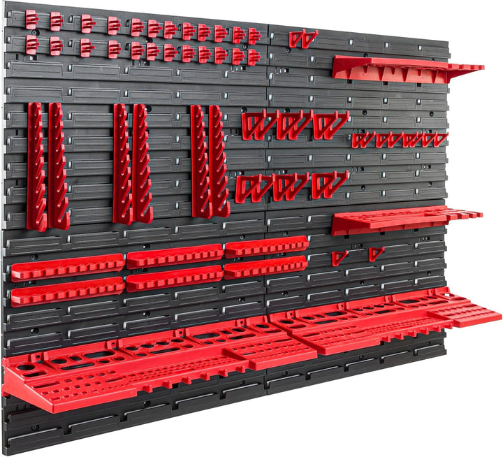 botle Werkzeugwand 115x78 cm - Set 58 Werkzeughaltern mit Lochwand Werkstattregal Kunststoff Garage