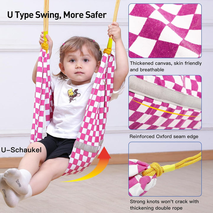 Kinderschaukel Outdoor Indoor, Schaukel Garten Schaukelsitz Schaukelbrett Brettschaukel für Kinder z