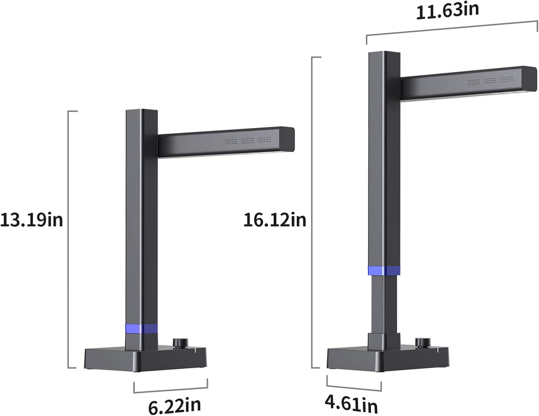 CZUR Shine Ultra Pro 24 MP Professionelle Dokumentenkamera Faltbarer Dokumentenscanner A3 Buchscanne