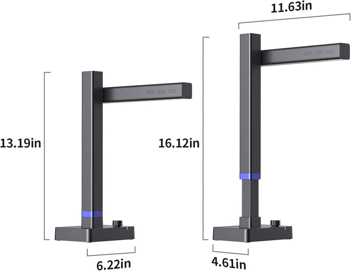 CZUR Shine Ultra Pro 24 MP Professionelle Dokumentenkamera Faltbarer Dokumentenscanner A3 Buchscanne
