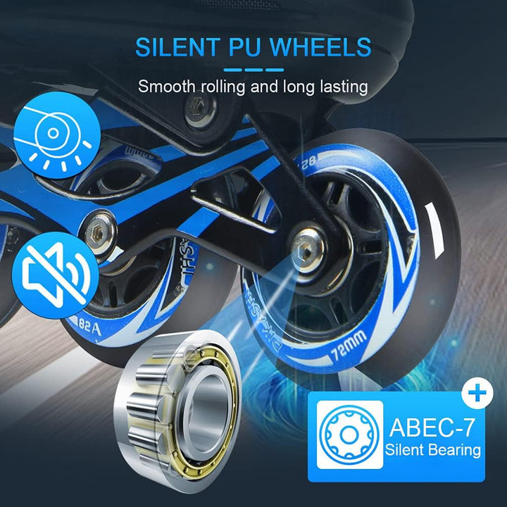 Lixada Inline Skates Kinder Vestellbare Inliner mit beleuchteten PU RĂ€dern Rollschuhe Geschenk fĂŒr K