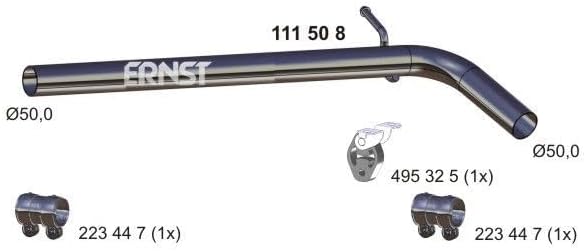 Abgasrohr Auspuff Hosenrohr original ERNST (111508)
