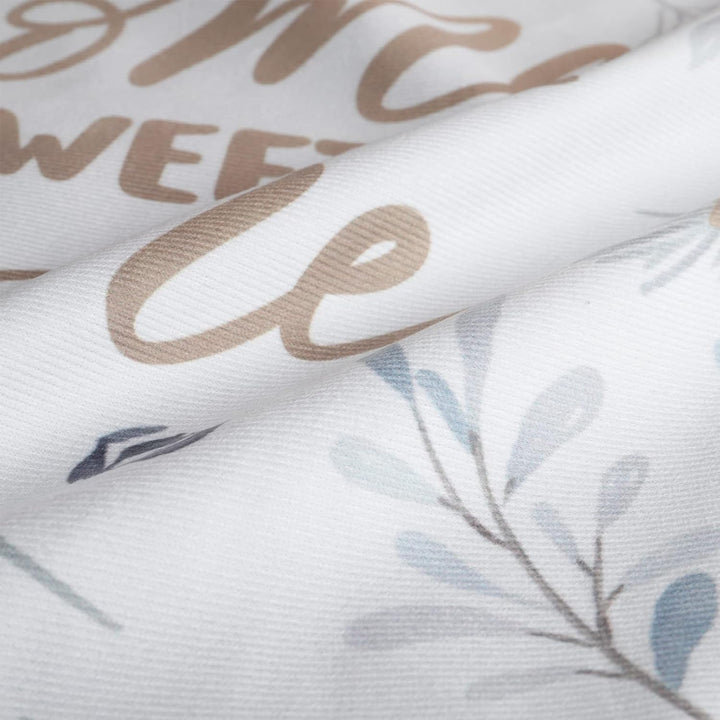 Bonhause 4er Set Kissenbezüge Winter 45 x 45 cm Samt Soft Blumen Blätter Graue Dekorative Kissenhüll